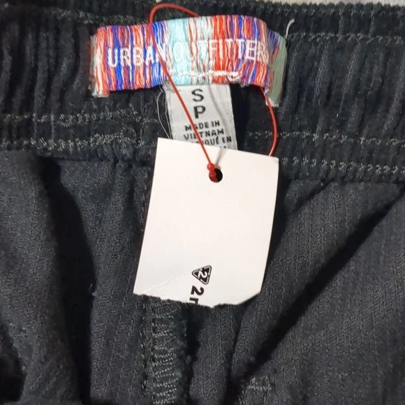 UO Smiley Faces Embroidered Corduroy Black Pants Unisex Size Small NWOT - Picture 11 of 12